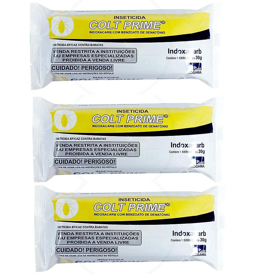 GEL PARA BARATAS KIT COM 3 COLT PRIME 30G World ddtiza 